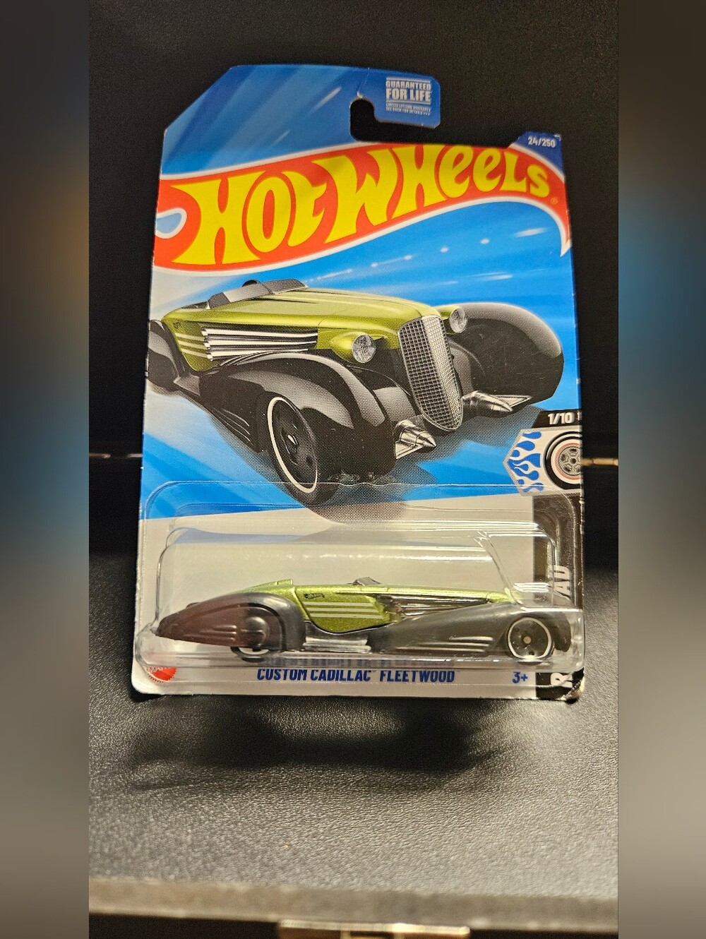Mattel Hot Wheels Custom Cadillac Fleetwood in Green and Black